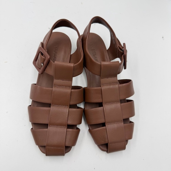 NEW Everlane Rum Brown Leather Fisherman Day Sandal in Size 6